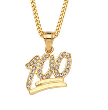 Gold Micro 100 Emoji CZ Necklace