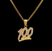 Gold Micro 100 Emoji CZ Necklace